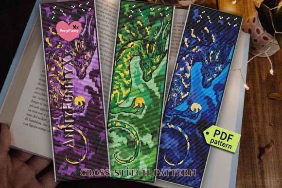 Review: Dragons Bookmark Cross Stitch Pattern for Merch