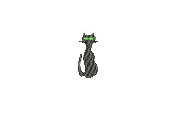 Review: Miniature Black Cat with Big Eyes Embroidery