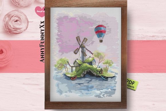 Review: Windmill Cross Stitch Pattern PDF for Gifts