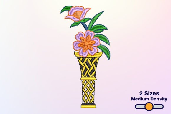 Reviewing Flower in Basket for Real Embroidery Projects