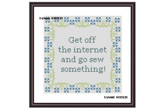 Reviewing Get off the Internet Funny Cross Stitch for Boutiques