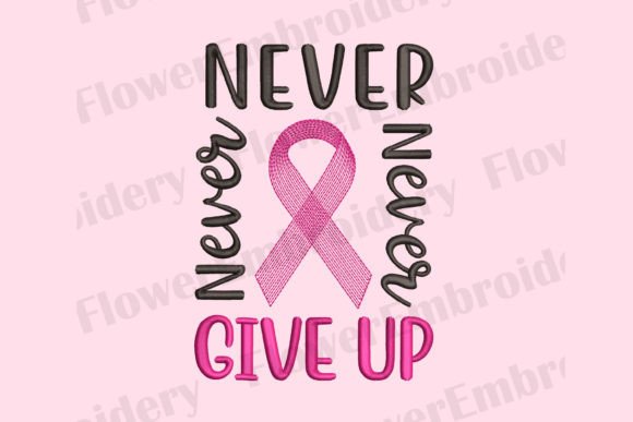 Reviewing Never Give Up Pink Ribbon for Embroidery