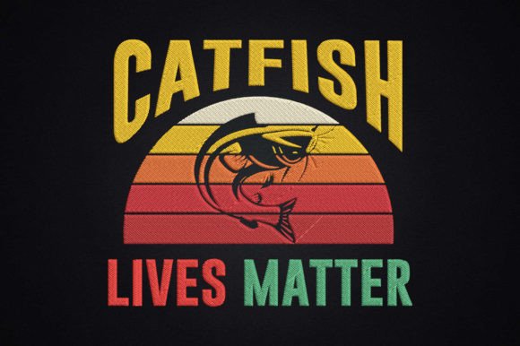 Vintage Fishing Catfish Lives Matter Design Review